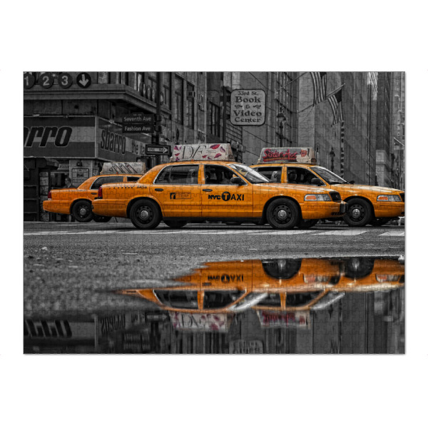 Puzzle Ravensburger "NYC Taxi" artboxONE - Reise,Schwarzweiß,Architektur,Automobile,Reise / Länder