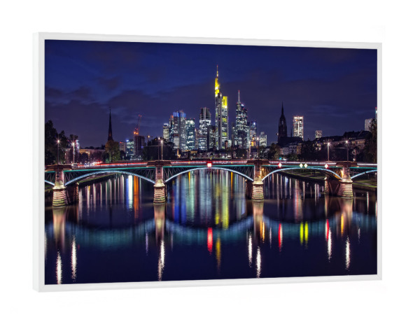 Poster mit weißem Rahmen "Frankfurt 2" artboxONE - Städte,Reise,Architektur