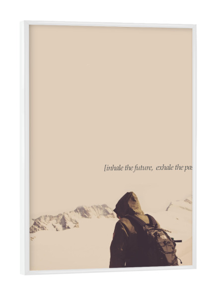 Poster mit weißem Rahmen "Future and Past" artboxONE - Typografie - Motivation,Schriftzug,Tippfehler,Sprüche