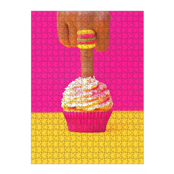 artboxONE Puzzle "Fingercake" artboxONE - Essen & Trinken - Mittelfinger,Kleiner kuchen,Kuchen - Bild Mittelfinger