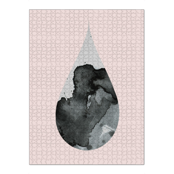 Puzzle Ravensburger "Drop No. 15" artboxONE - Abstrakt - Wasserfarben,Tropfen,Muster,Serenity - Bild wasserfarben