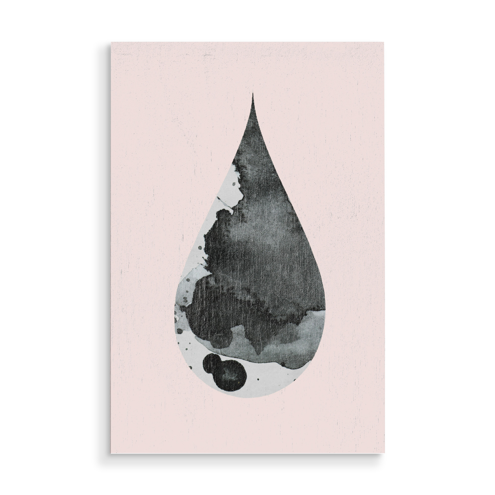 Holzbild "Drop No. 12" artboxONE - Abstrakt - Wasserfarben,Tropfen,Muster,Serenity