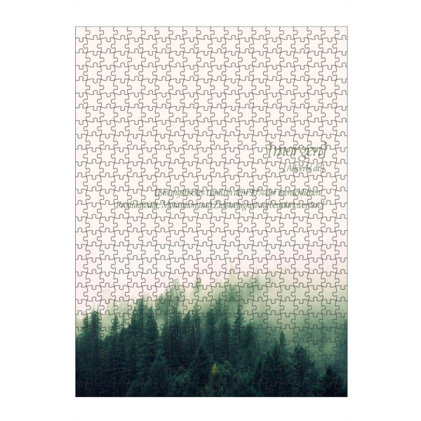 artboxONE Puzzle "Die Definition von morgen" artboxONE - Typografie,Floral - Wald,Bäume,Morgen,Motivation,Lettering,Fantasie - Bild wald