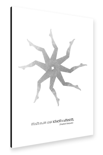 Alu-Dibond "Das Leben muss tanzen" 30x20 cm artboxONE