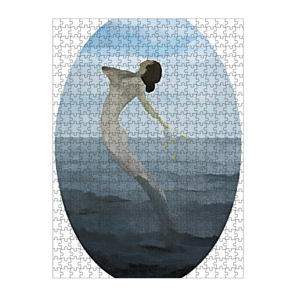 artboxONE Puzzle "Dancing Mermaid" artboxONE - Abstrakt,Geometrie,Unterwasser - Wasser,Frau,Schwimmen,Meer,Kreis,Entsprungen - Bild Wasser