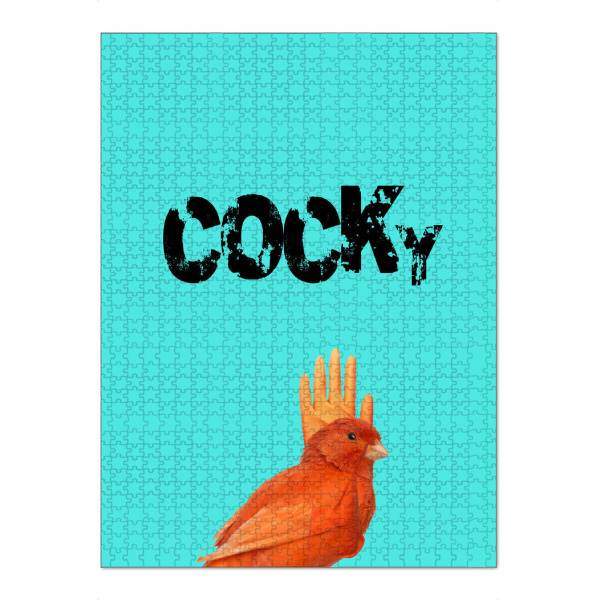 Puzzle Ravensburger "Cocky Bird" artboxONE - Typografie,Tiere - Schwanz,Vogel - Bild Schwanz