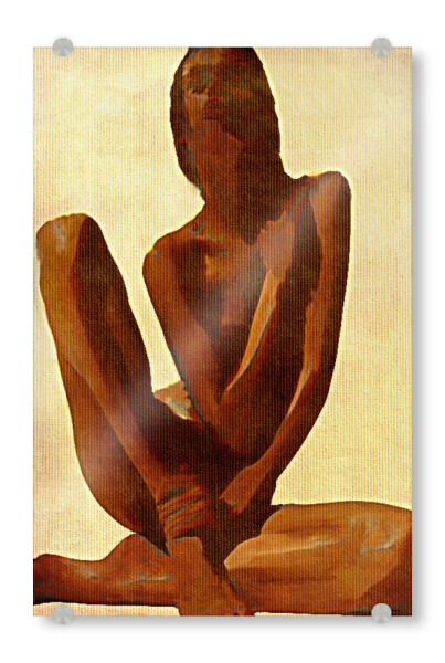 Acrylglasbild "Bronze Beauty" artboxONE - Abstrakt,Geometrie - Bronze,Gold,Figur,Denkmal,Schönheit