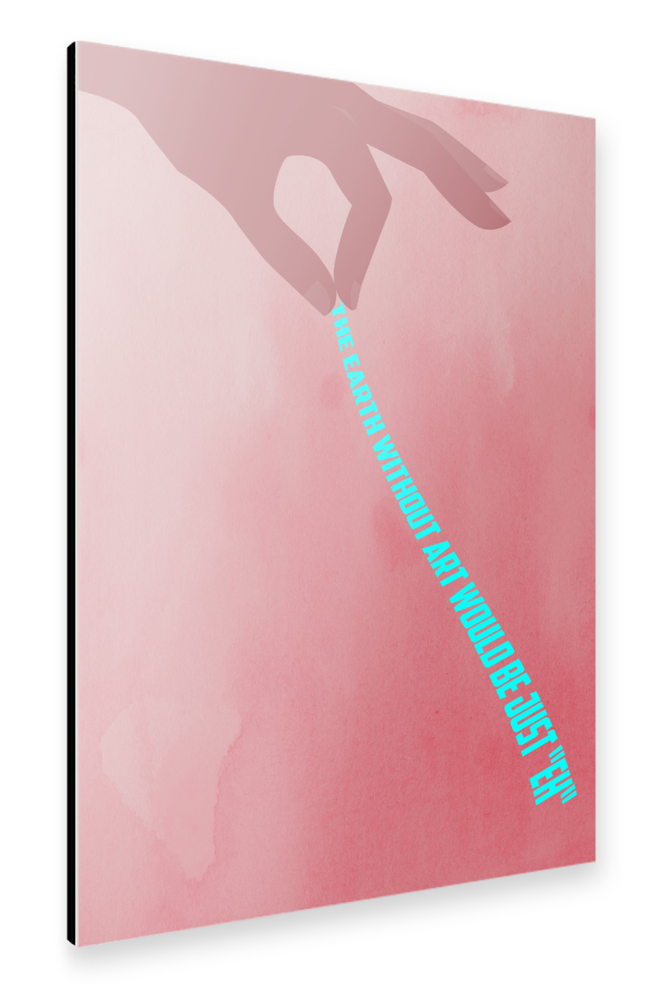 Alu-Dibond "Art is Beautiful" 30x20 cm artboxONE