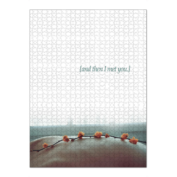 Puzzle Ravensburger "And then I met you" artboxONE - Typografie,Abstrakt,Geometrie - Motivation,Blumen,Fenster,Foto,Bauch - Bild Motivation