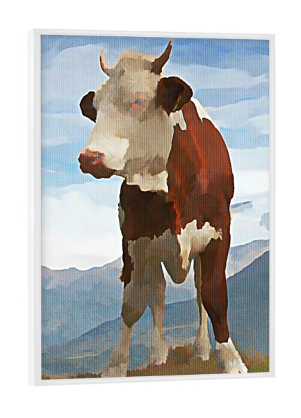 Poster mit weißem Rahmen "Alpenmilch" artboxONE - Abstrakt,Geometrie