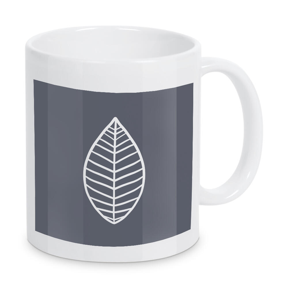 Tasse "Blatt auf Pastell Grau" artboxONE - Natur,Floral,Abstrakt,Geometrie