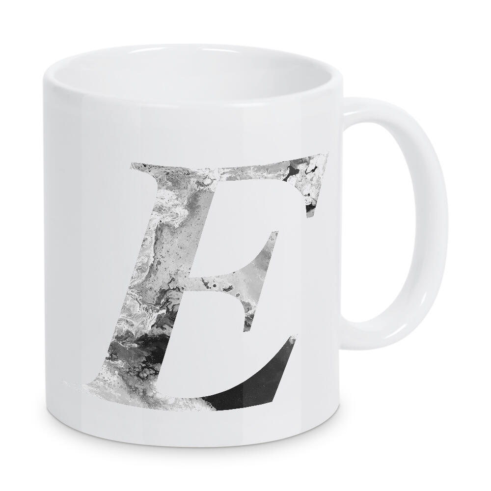 Tasse "Buchstabe Alphabet E" artboxONE - Typografie,Schwarzweiß,Buchstaben,Buchstaben / E