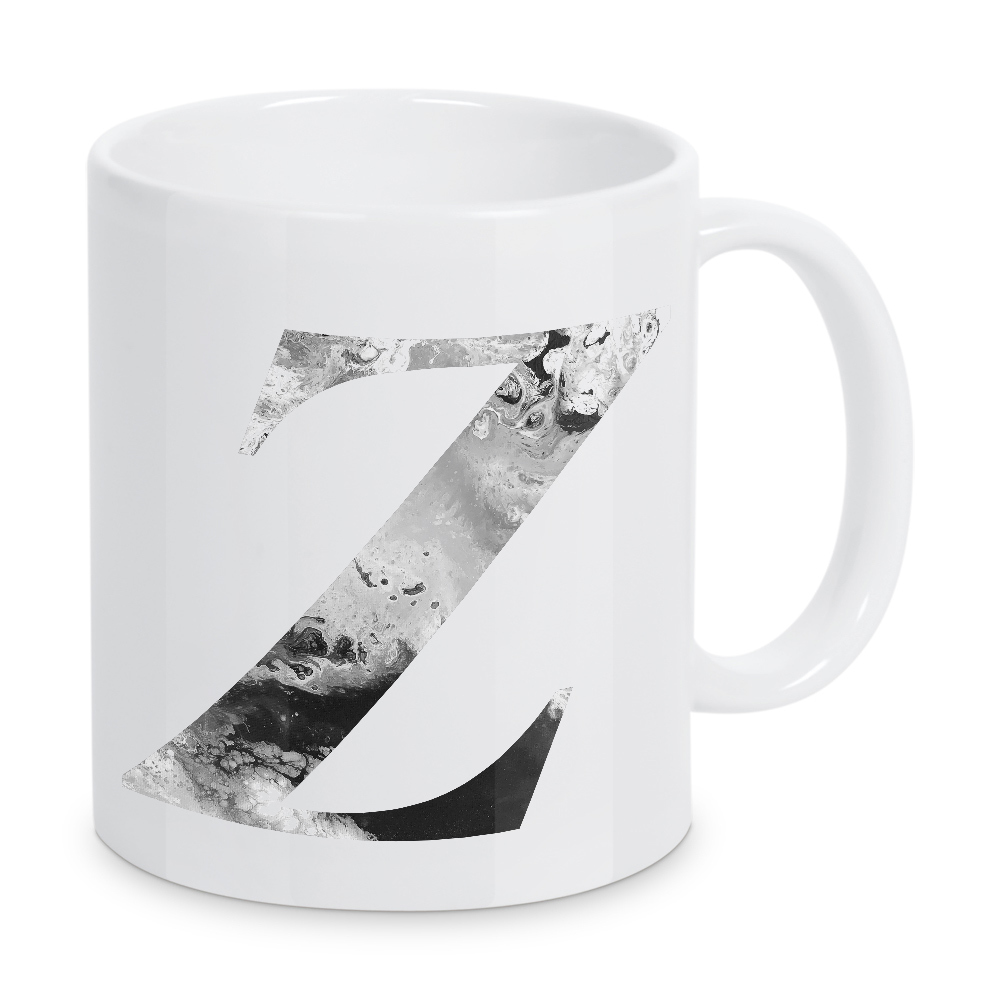 Tasse "Buchstabe Alphabet Z" artboxONE - Typografie,Schwarzweiß,Buchstaben,Buchstaben / Z