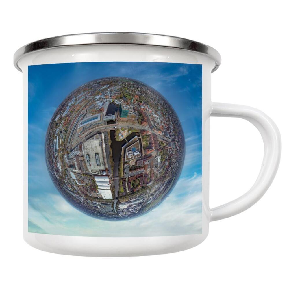Emaille Tasse "HH-Bergedorf,Serrahn,CCB&KörberHs" artboxONE - Städte,Städte / Hamburg,Reise,Architektur,Reise / Länder
