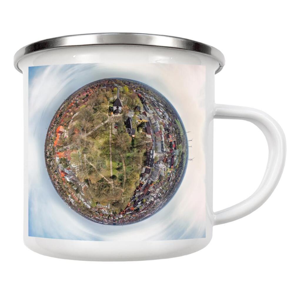 Emaille Tasse "Kirche St. Michael" artboxONE - Städte,Städte / Hamburg,Natur,Reise,Architektur
