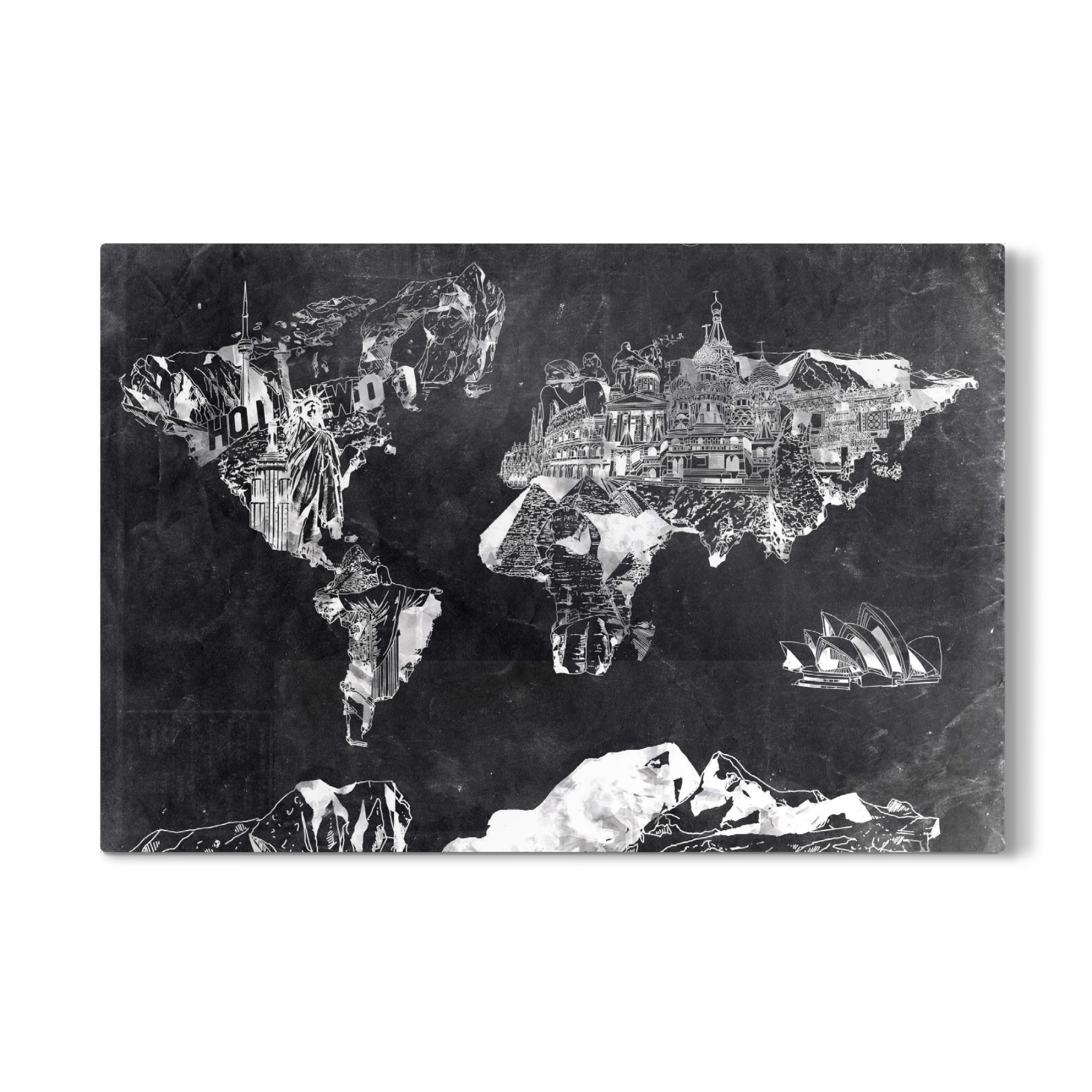 Galerie-Print "World map landmarks collage 3" 30x20 cm artboxONE
