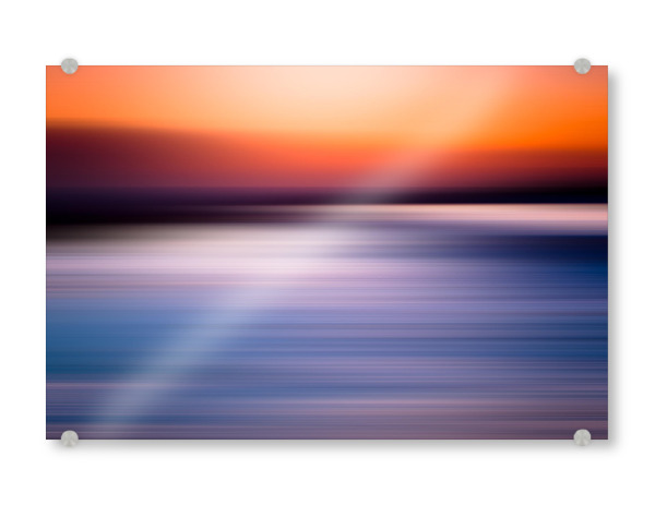 Acrylglasbild "Bewegtes Farbschauspiel" artboxONE - Abstrakt - Landschaft,See,Meer