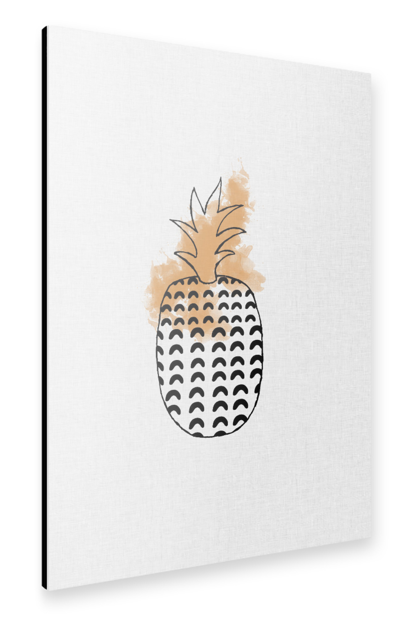 Alu-Dibond "Pineapple & Pattern" 75x50 cm artboxONE