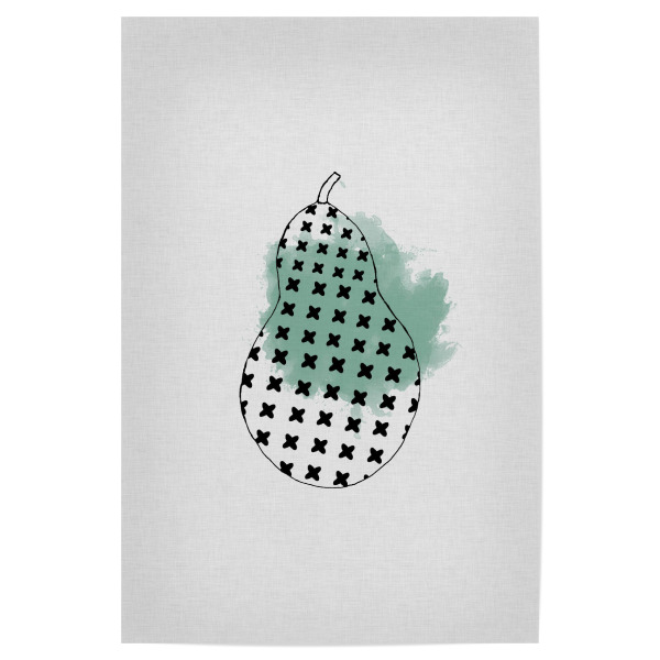 Poster "Pear & Pattern" artboxONE - Natur,Essen & Trinken,Abstrakt,Geometrie,Essen & Trinken / Obst & Gemüse
