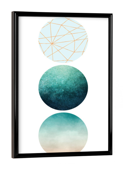 Poster mit schwarzem Rahmen "Geo Circles" artboxONE - Geometrie - Geometric,Geometrical,Geo,Minimalist,Minimalism,Scandinavian