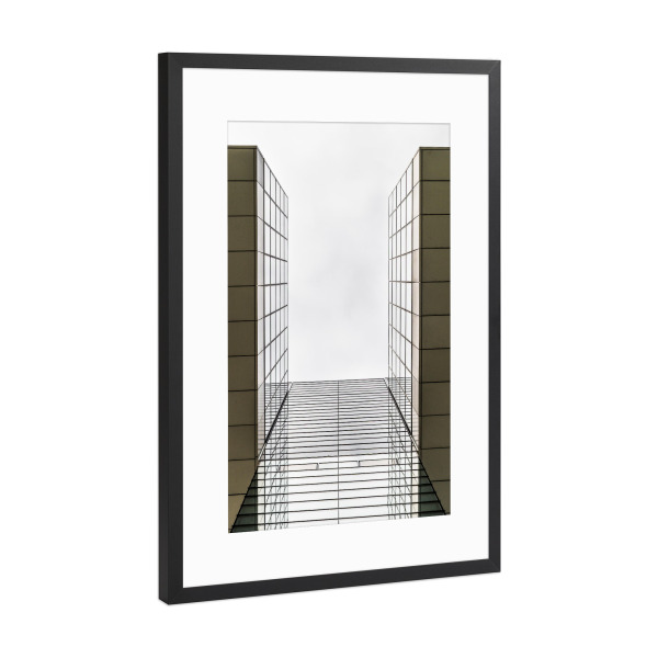 Poster mit Rahmen Schwarz (Metallic) "Rheinauhafen III" artboxONE - Städte,Schwarzweiß - Architektur,Köln,Cologne,Rheinauhafen