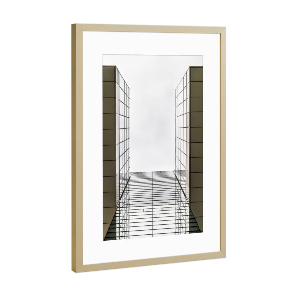 Poster mit Rahmen Gold "Rheinauhafen III" artboxONE - Städte,Schwarzweiß - Architektur,Köln,Cologne,Rheinauhafen