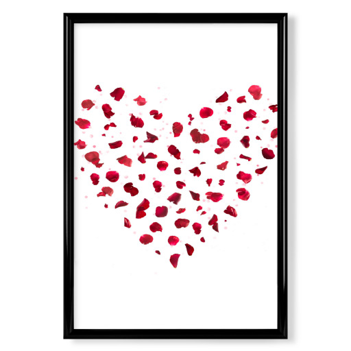 Rose Petals Heart Shape