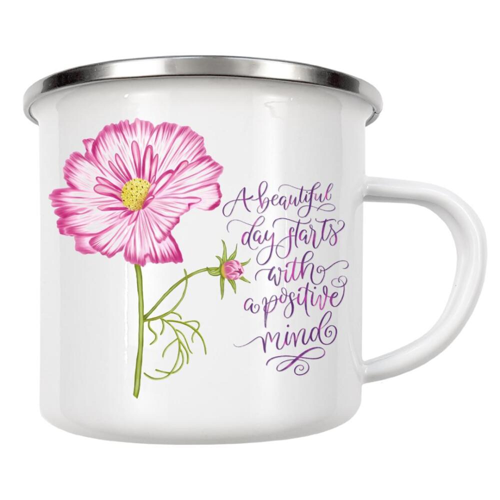 Emaille Tasse "Cosmea Blumentraum" artboxONE - Floral