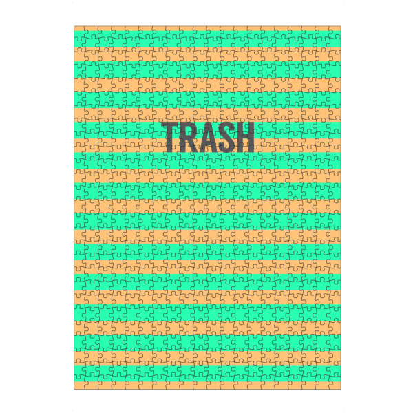 Puzzle Ravensburger "Trash" artboxONE - Typografie - Streifen,Spruch,Lustig,Alltag,Kubistika,Draschoff,Abstrakt,Beliebt,Positiv,Motivation,Typografie