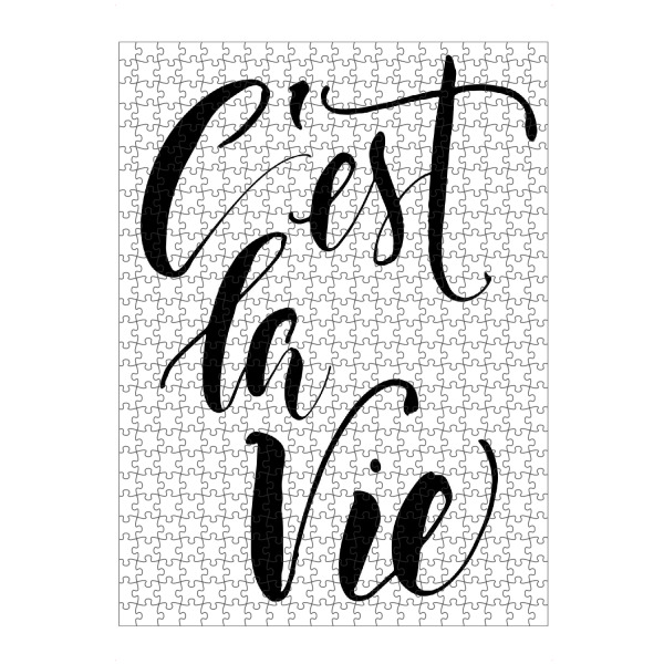 artboxONE Puzzle "C'est La Vie 2" artboxONE - Typografie,Schwarzweiß
