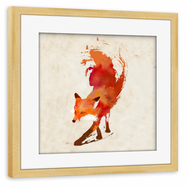 Poster mit Rahmen kiefer "Vulpes vulpes" artboxONE - Natur,Tiere - Fuchs,Fuchs,Feuer,Feuer,Tier,Tier,Wild