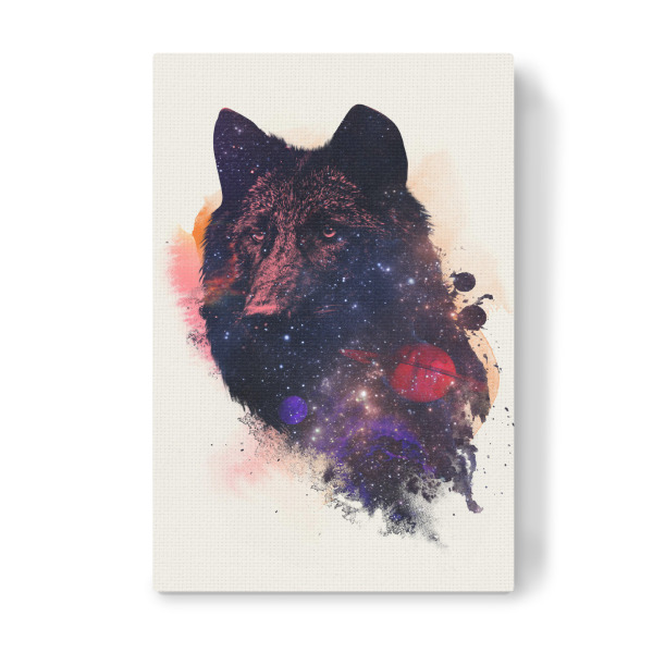 Leinwandbild "Universal wolf" artboxONE - Natur,Tiere - Universe,Wolf,Universum,Planets,Planeten