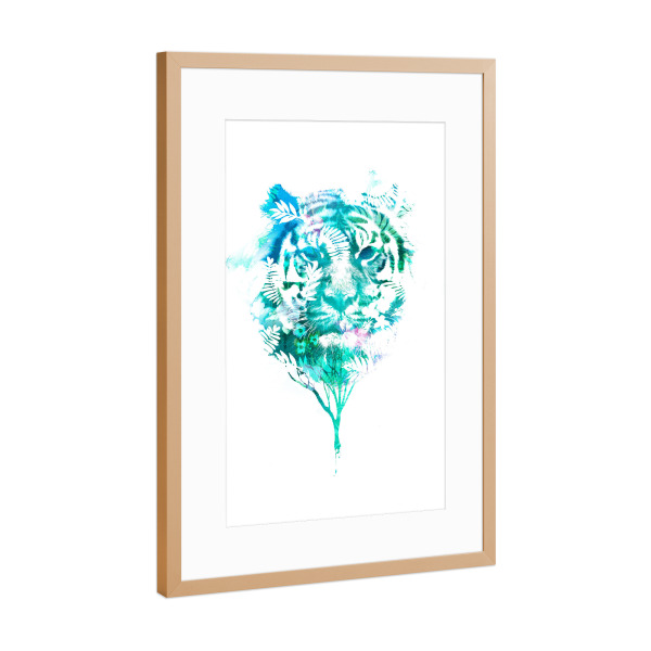 Poster mit Rahmen Kupfer "Tiger tree" artboxONE - Natur,Tiere - Tiger,Tree,Wild,Baum
