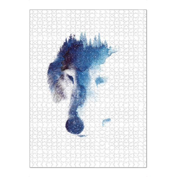 Puzzle Ravensburger "Through many storms" artboxONE - Natur,Tiere - Wolf,Wald,Wald,Tiere,Tiere,Natur,Wild - Bild Wolf