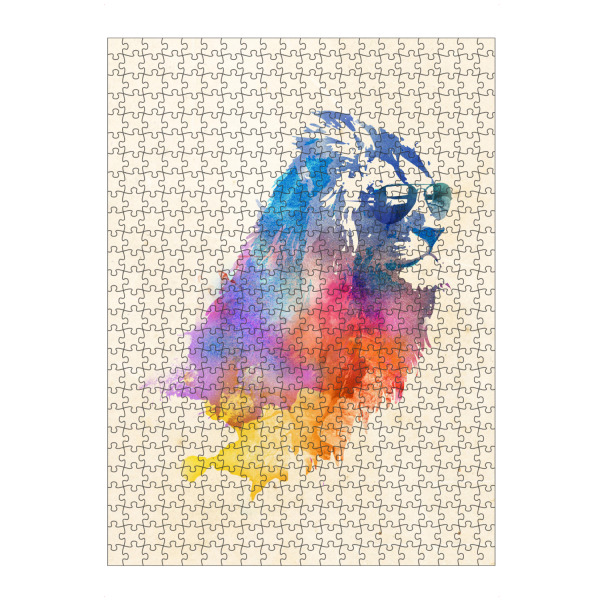 Puzzle Ravensburger "Sunny Leo" artboxONE - Natur,Tiere - Sunny,Lion,Sunglasses,Löwe,Sonnenbrille,Bunt - Bild Sunny