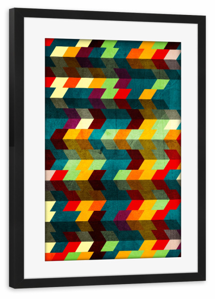 Poster mit Rahmen schwarz "Bauhaus No. 15" artboxONE - Geometrie - Bauhaus,Muster,Geometrie