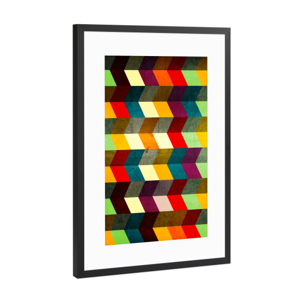 Poster mit Rahmen Schwarz (Metallic) "Bauhaus No. 4" artboxONE - Geometrie - Bauhaus,Muster,Geometrie