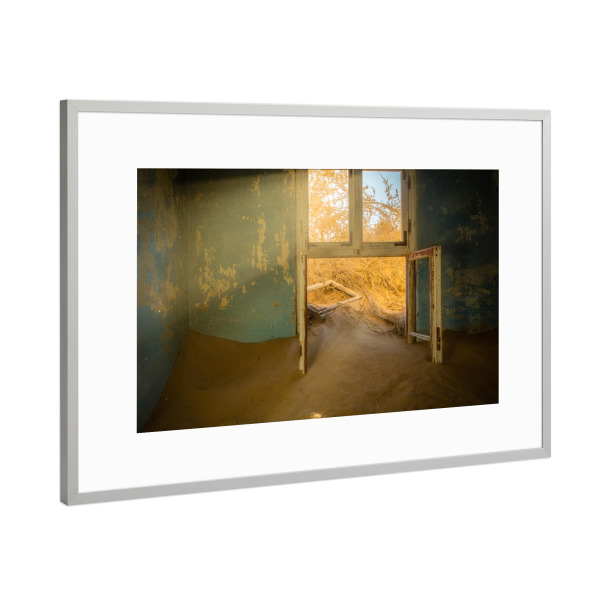 Poster mit Rahmen Silber "Blue lobby" artboxONE - Städte,Natur,Reise,Abstrakt,Architektur,Stillleben,Reise / Länder