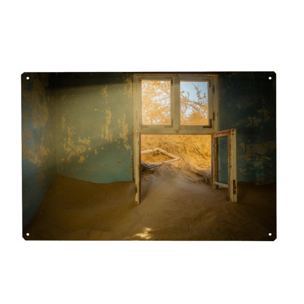 Metall Poster "Blue lobby" artboxONE - Städte,Natur,Reise,Abstrakt,Architektur,Stillleben,Reise / Länder