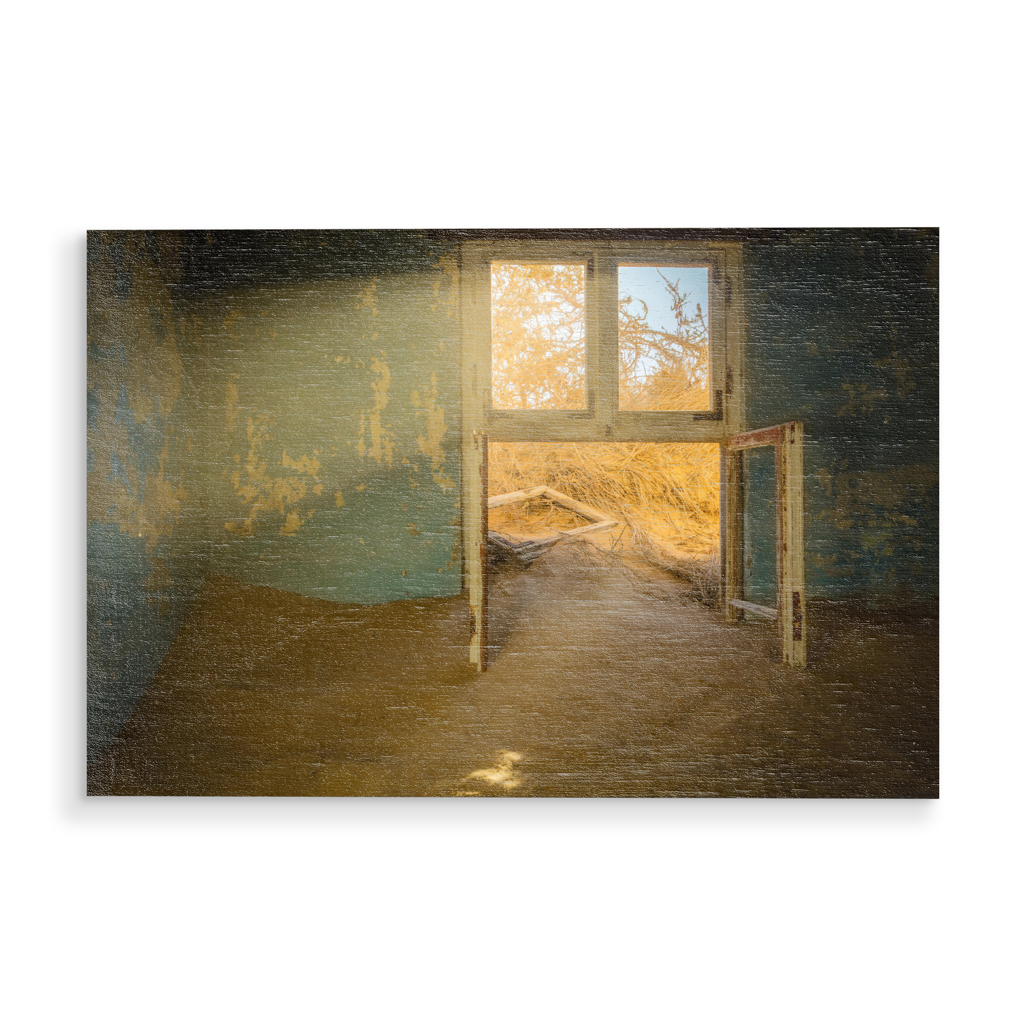 Holzbild "Blue lobby" artboxONE - Städte,Natur,Reise,Abstrakt,Architektur,Stillleben,Reise / Länder