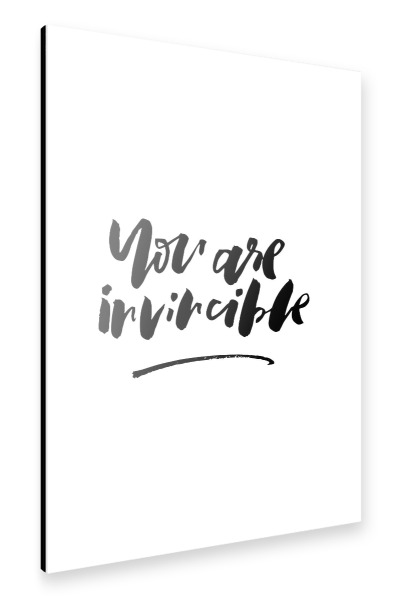Alu-Dibond "You Are Invincible" 30x20 cm artboxONE