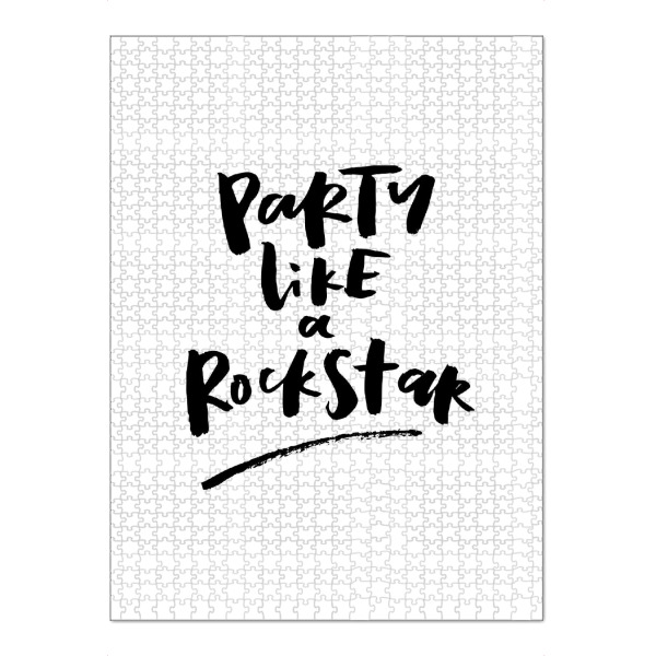 Puzzle Ravensburger "Party Like A Rockstar" artboxONE - Typografie,Schwarzweiß,Musik,Festivals