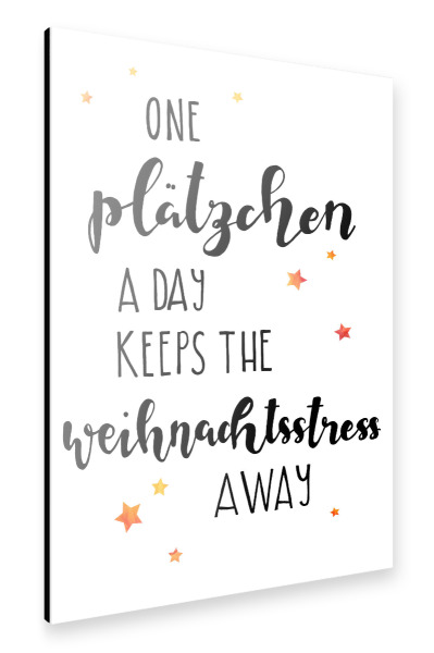 Alu-Dibond "Weihnachtsstress" 30x20 cm artboxONE