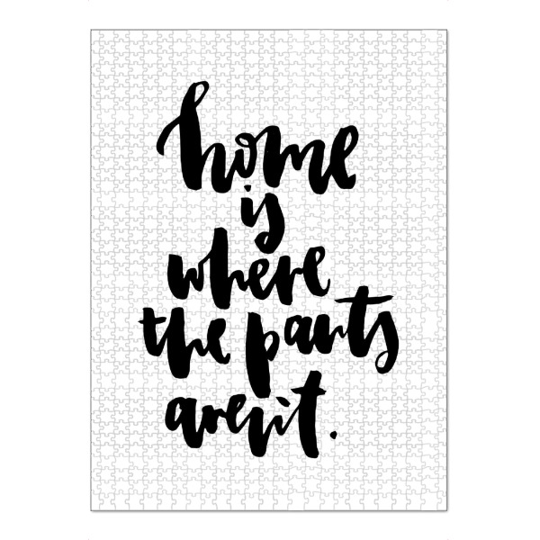 Puzzle Ravensburger "Home Is Where The Pants Aren't" artboxONE - Typografie,Schwarzweiß