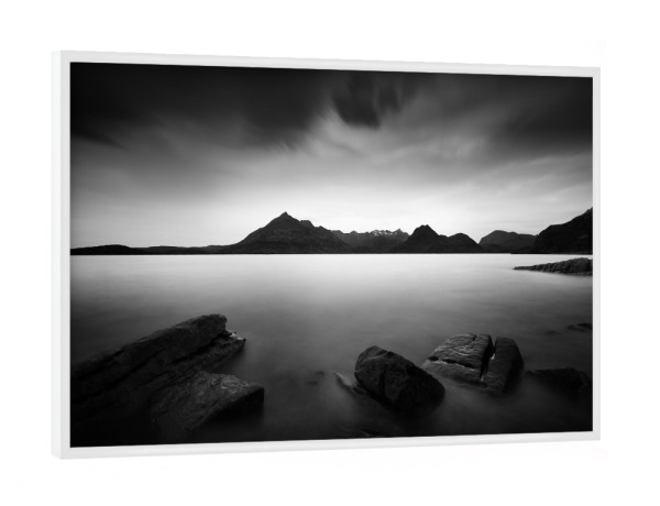 Poster mit weißem Rahmen "Impression of Elgol II" artboxONE - Natur,Reise,Schwarzweiß,Reise / Strand und Meer,Reise / Länder