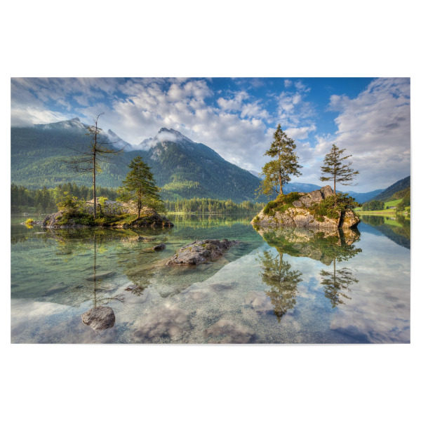 Poster 30x20 cm "Morgensonne am Hintersee in Bayern" artboxONE - Natur,Reise,Reise / Länder