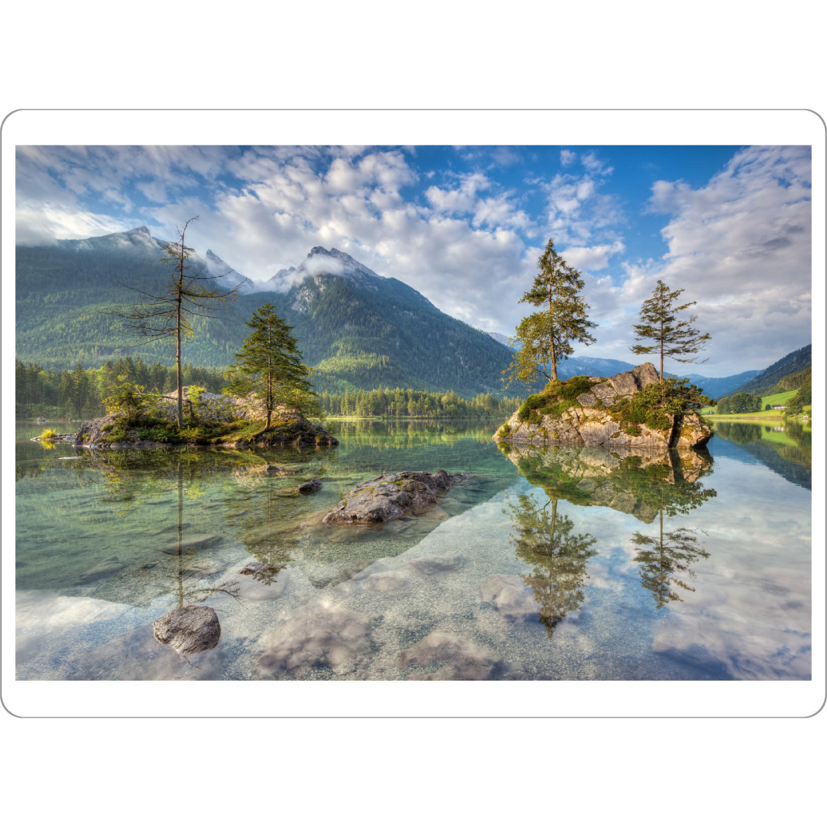 Tischset "Morgensonne am Hintersee in Bayern" artboxONE - Natur,Reise,Reise / Länder