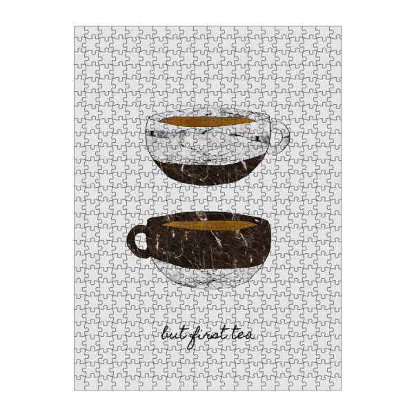 artboxONE Puzzle "But First Tea 2" artboxONE - Typografie,Essen & Trinken,Marmor,Lustig