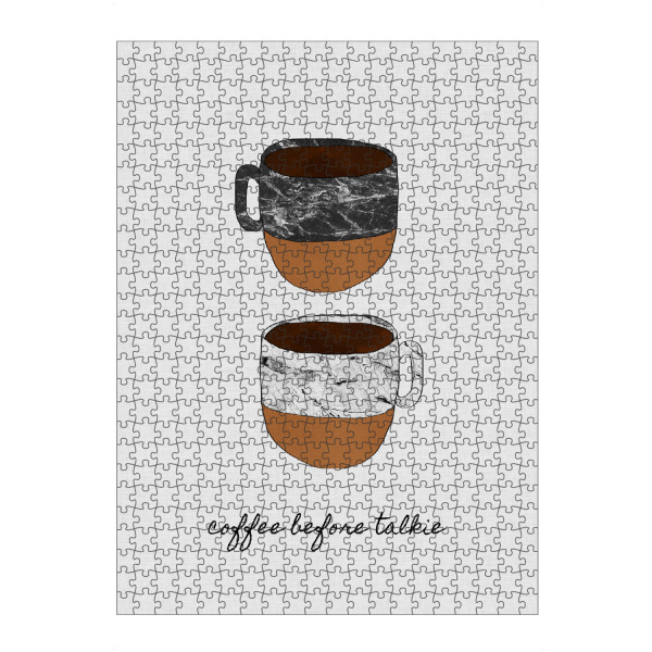 artboxONE Puzzle "Coffee Before Talkie" artboxONE - Typografie,Essen & Trinken,Lustig