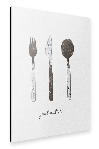 Alu-Dibond "Just Eat It" 30x20 cm artboxONE